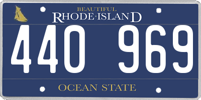 RI license plate 440969