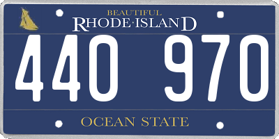 RI license plate 440970