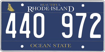 RI license plate 440972