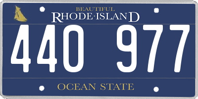 RI license plate 440977
