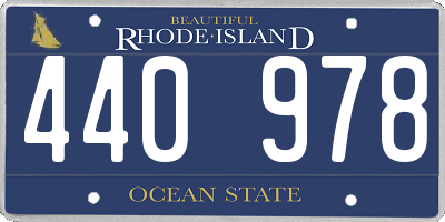 RI license plate 440978