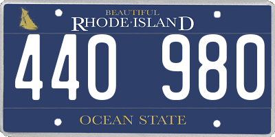 RI license plate 440980