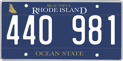 RI license plate 440981