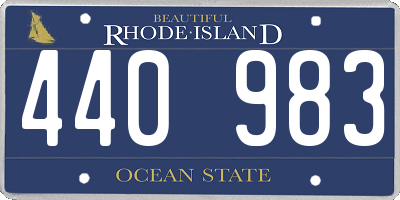 RI license plate 440983