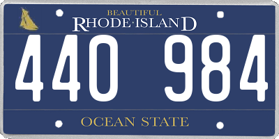 RI license plate 440984