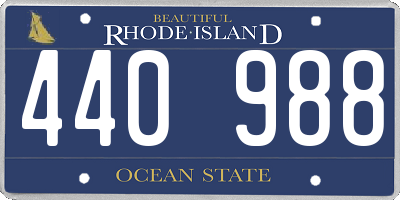 RI license plate 440988