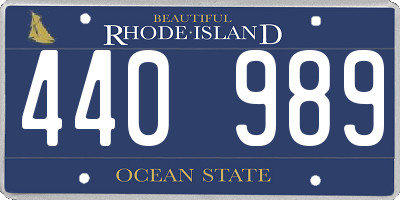 RI license plate 440989