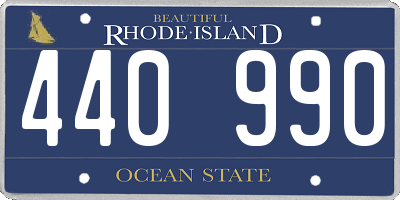 RI license plate 440990