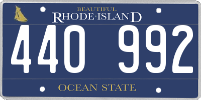 RI license plate 440992