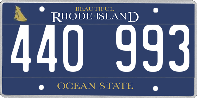 RI license plate 440993