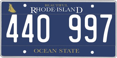 RI license plate 440997