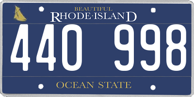 RI license plate 440998