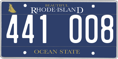 RI license plate 441008