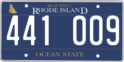 RI license plate 441009