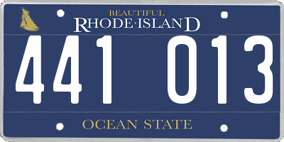 RI license plate 441013