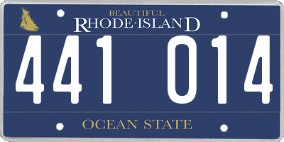 RI license plate 441014