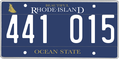 RI license plate 441015