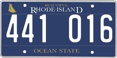 RI license plate 441016