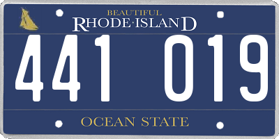 RI license plate 441019