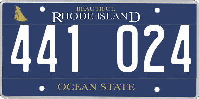 RI license plate 441024
