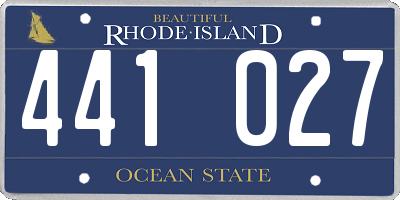 RI license plate 441027