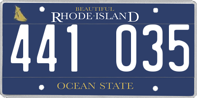 RI license plate 441035