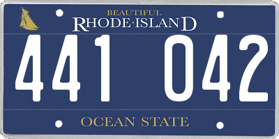RI license plate 441042