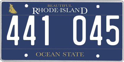 RI license plate 441045