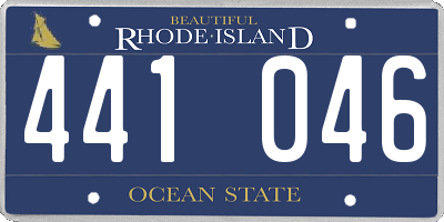 RI license plate 441046