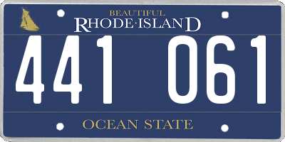 RI license plate 441061