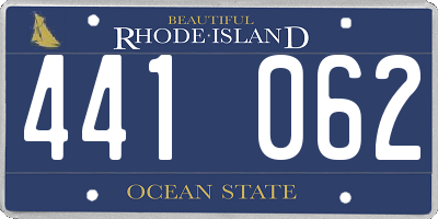 RI license plate 441062