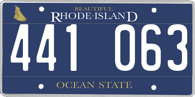 RI license plate 441063