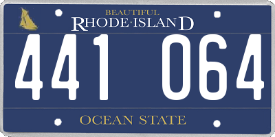 RI license plate 441064