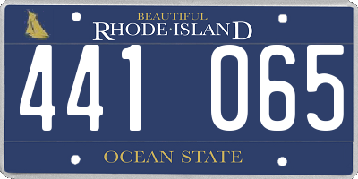 RI license plate 441065