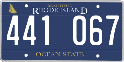 RI license plate 441067