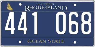 RI license plate 441068