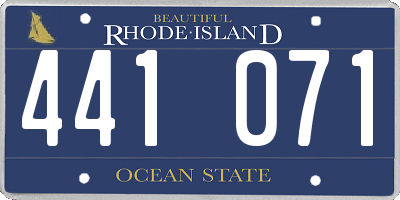 RI license plate 441071