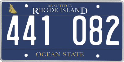 RI license plate 441082
