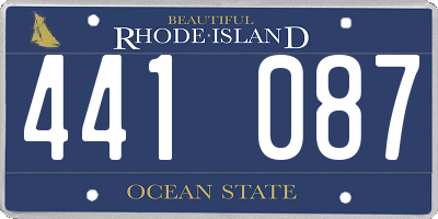 RI license plate 441087