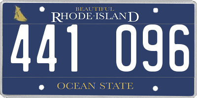 RI license plate 441096