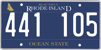 RI license plate 441105