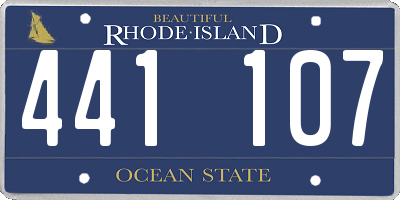 RI license plate 441107