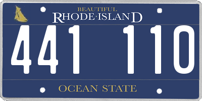 RI license plate 441110