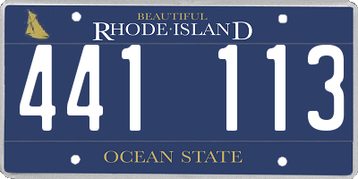 RI license plate 441113