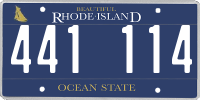 RI license plate 441114