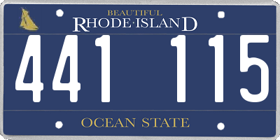 RI license plate 441115