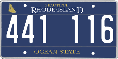 RI license plate 441116