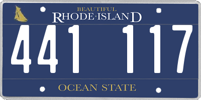 RI license plate 441117