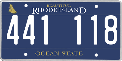 RI license plate 441118