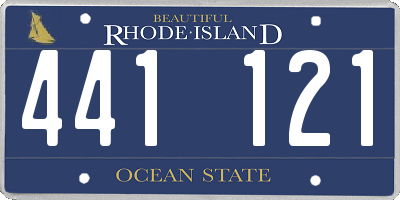 RI license plate 441121